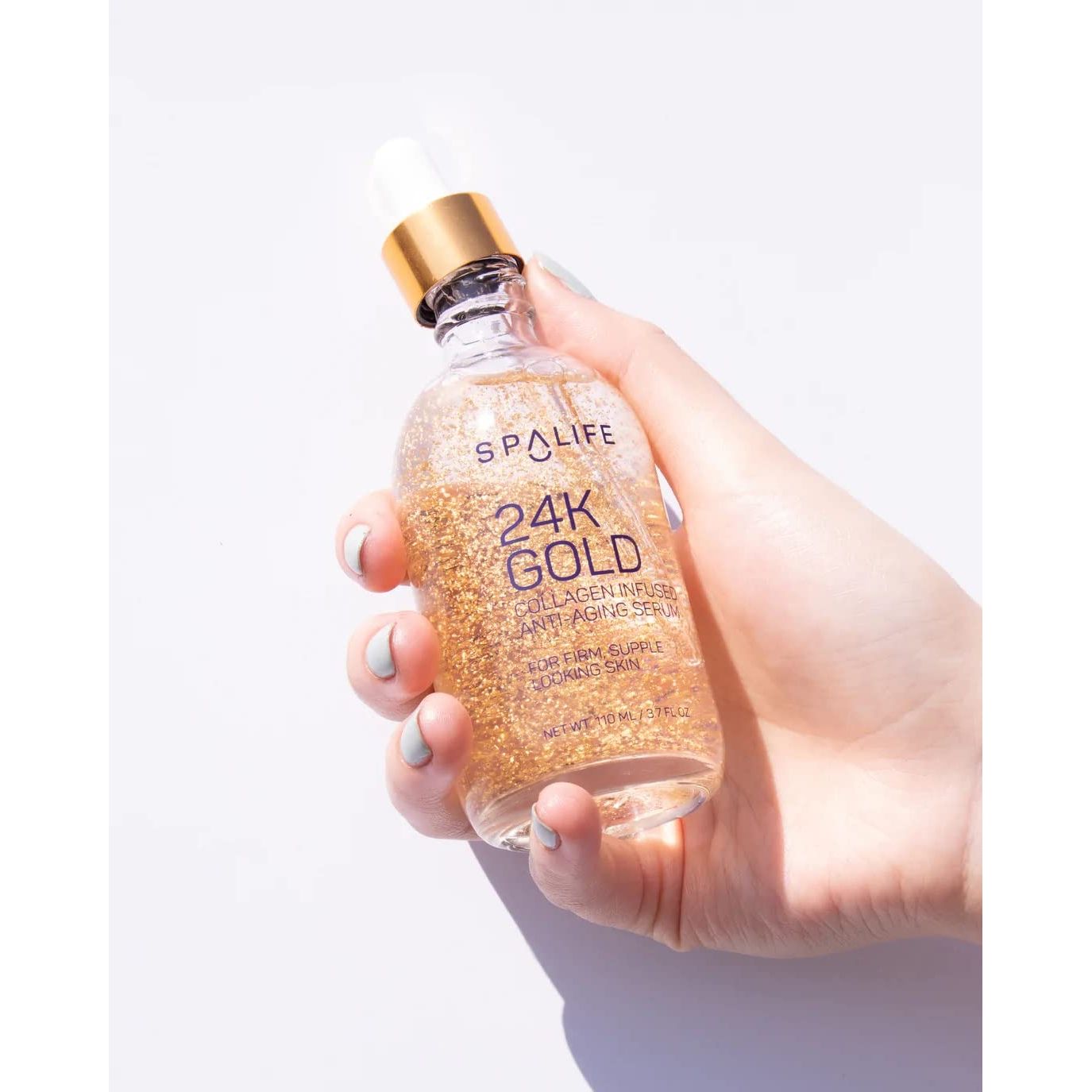 SpaLife 24K Gold Collagen Infused Anti-Aging Serum – 110ml | Firming, Radiance & Youthful Glow