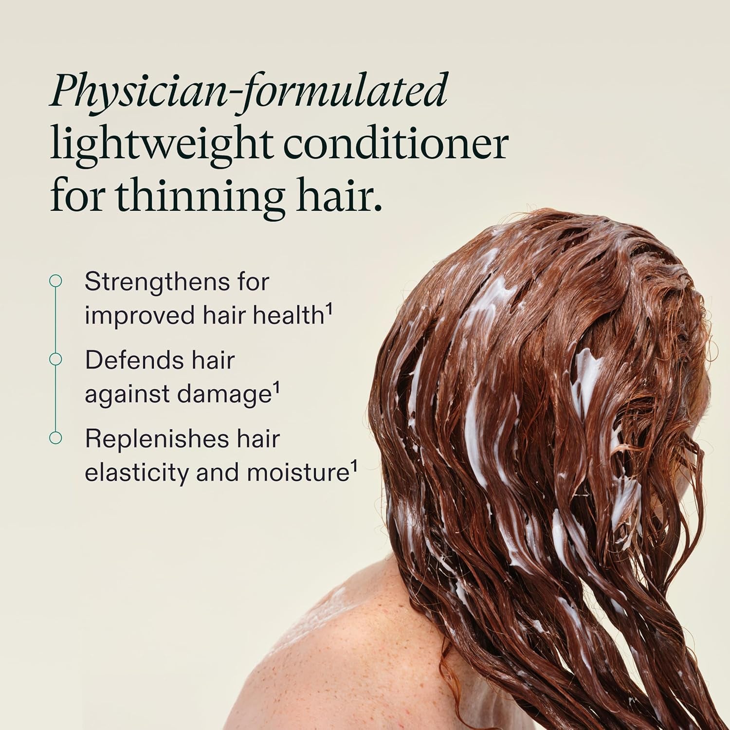 Conditioner, Physician-Formulated for Thinning Hair, Moisturizing, Strengthening and Color Safe, Lightweight Protection