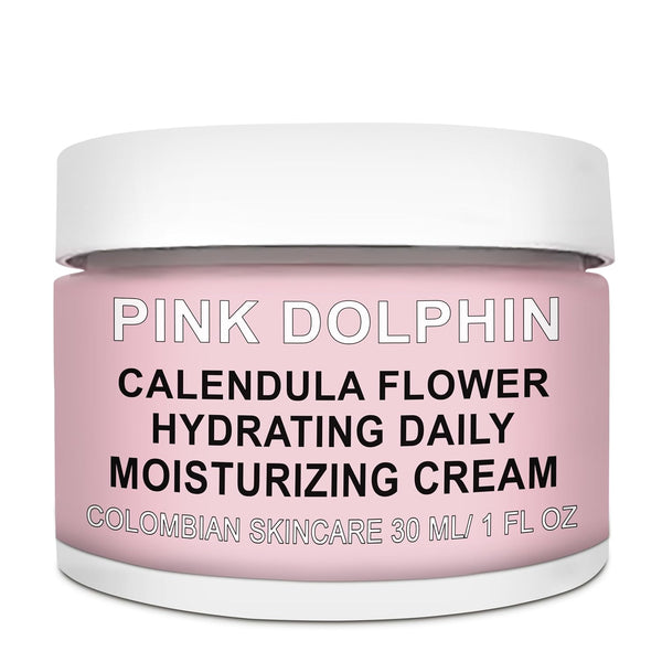 Pink Dolphin Calendula Flower Hydrating Daily Moisturizing Cream – 30ml | Soothes, Hydrates & Repairs Skin