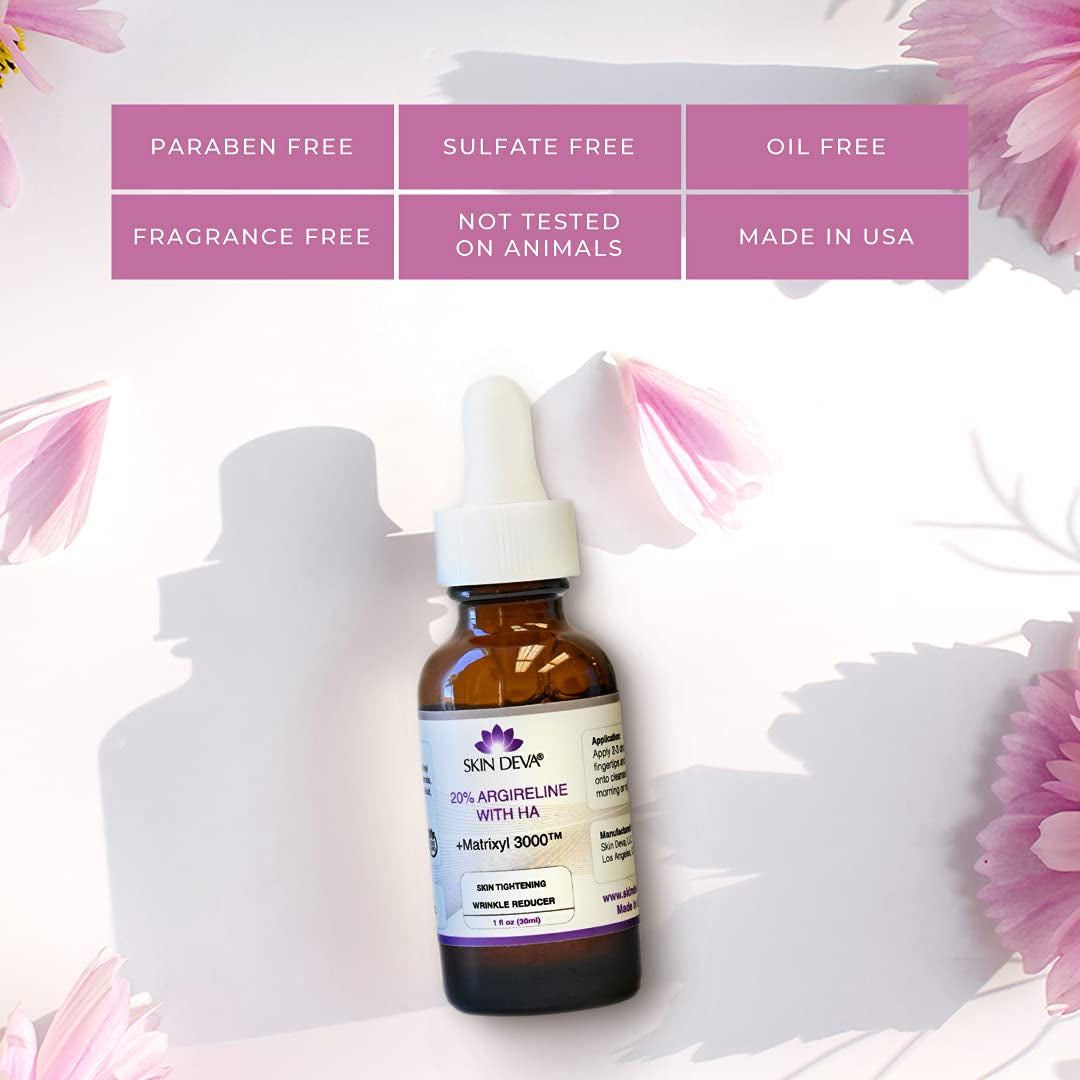 SKIN DEVA 20% Argireline With HA + Matrixyl 3000™ – 30ml | Wrinkle-Reducing Peptide Serum for Firmer, Youthful Skin