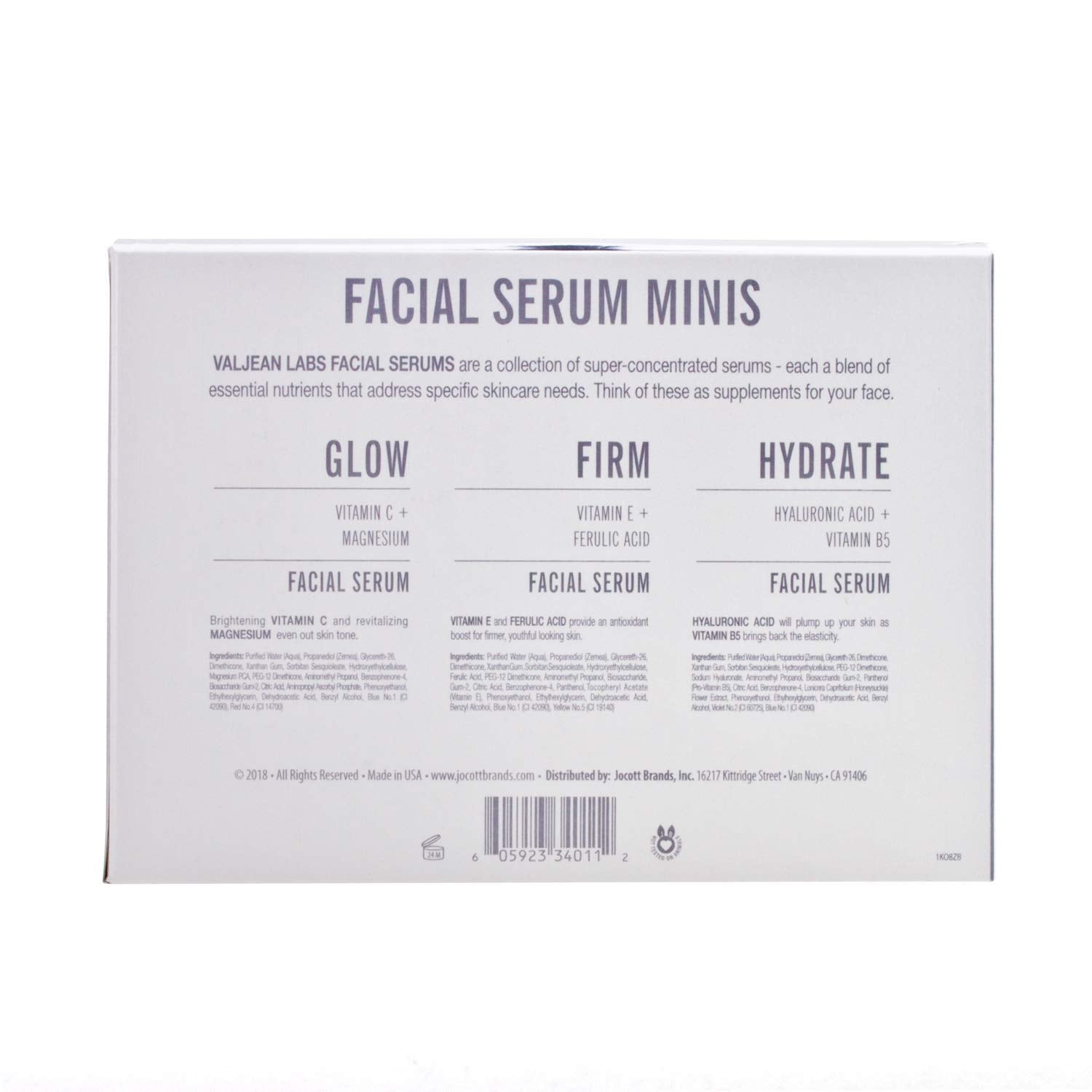 Valjean Labs Facial Serum Combo Pack – 3 x 30ml | Hydrate, Glow & Firm for Targeted Skin Renewal