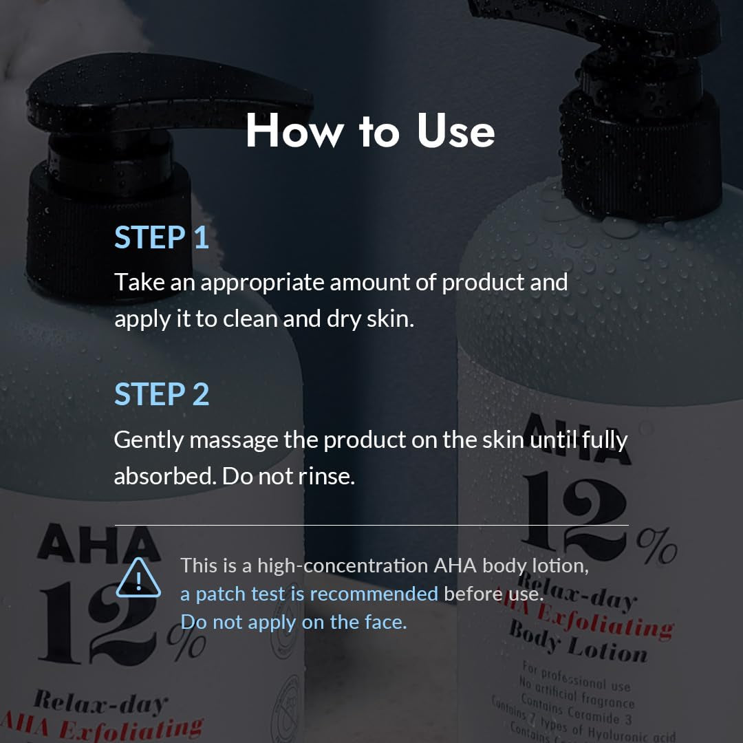 VILLAGE11FACTORY AHA 12% | Relax-day AHA Exfoliating Body Lotion – 300g