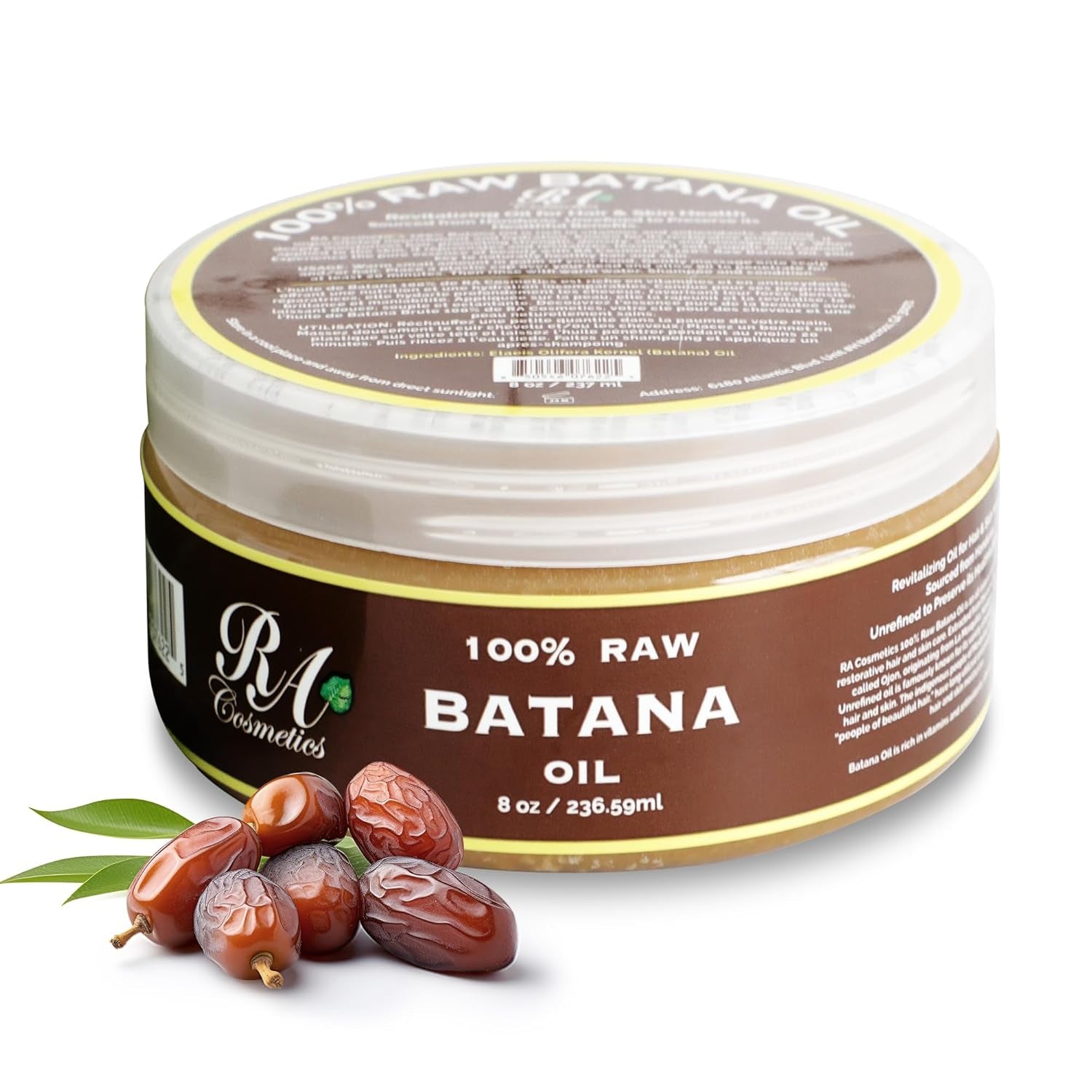 RA COSMETICS 100% Raw Batana Oil – 236.59ml | Strengthen Hair, Restore Shine & Nourish Scalp