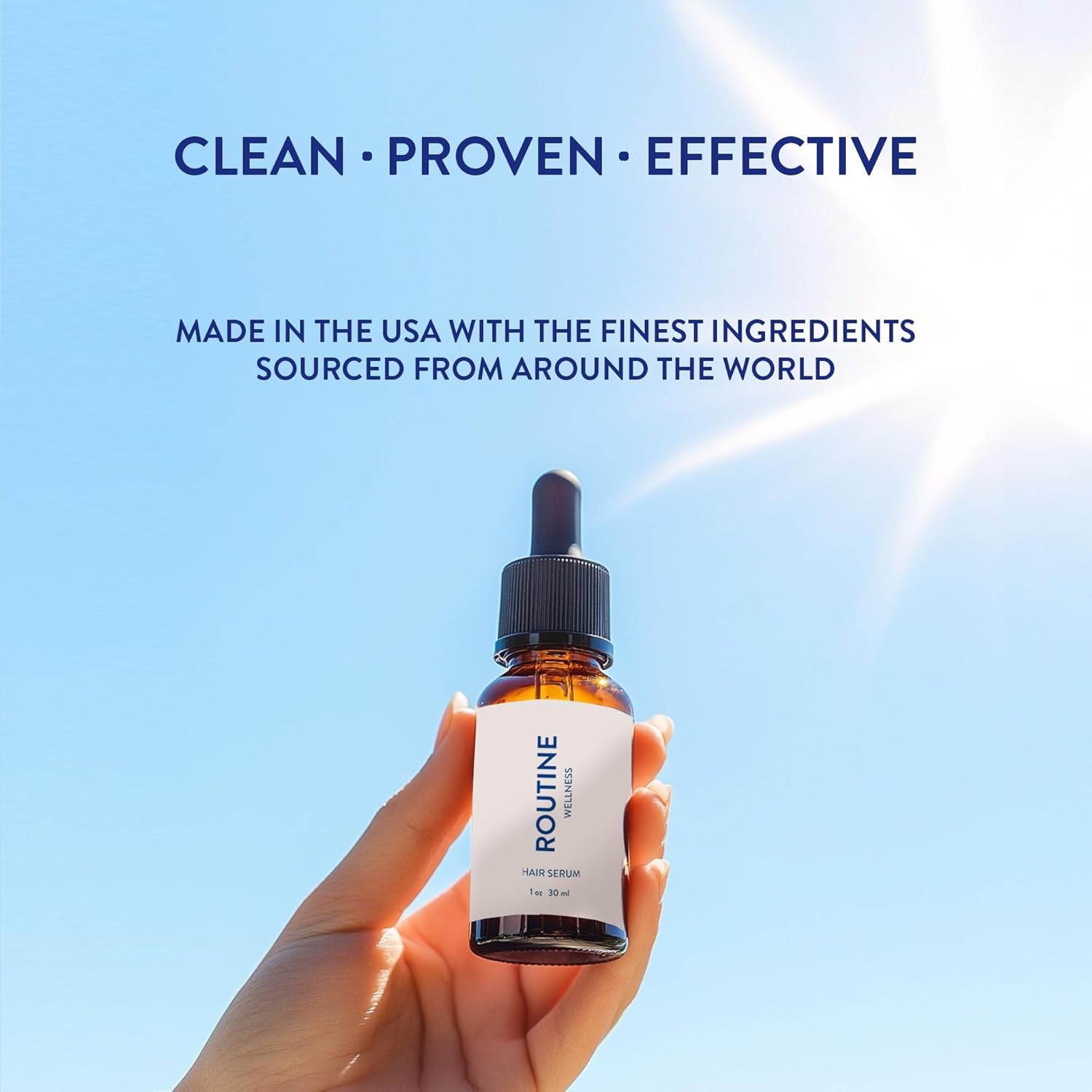 Routine Wellness Hair Serum – 30ml | Strengthens Thinning Hair & Nourishes Scalp | Rosemary, Argan & Tea Tree Oil