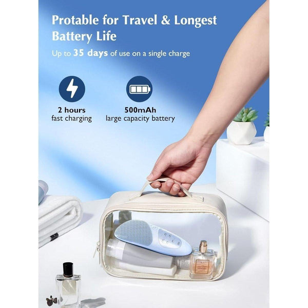 IPX7 Waterproof Silicone Facial Cleansing Brush - Rechargeable, 4 Modes, Exfoliating & Massaging - Glam Global UKGlam Global UK