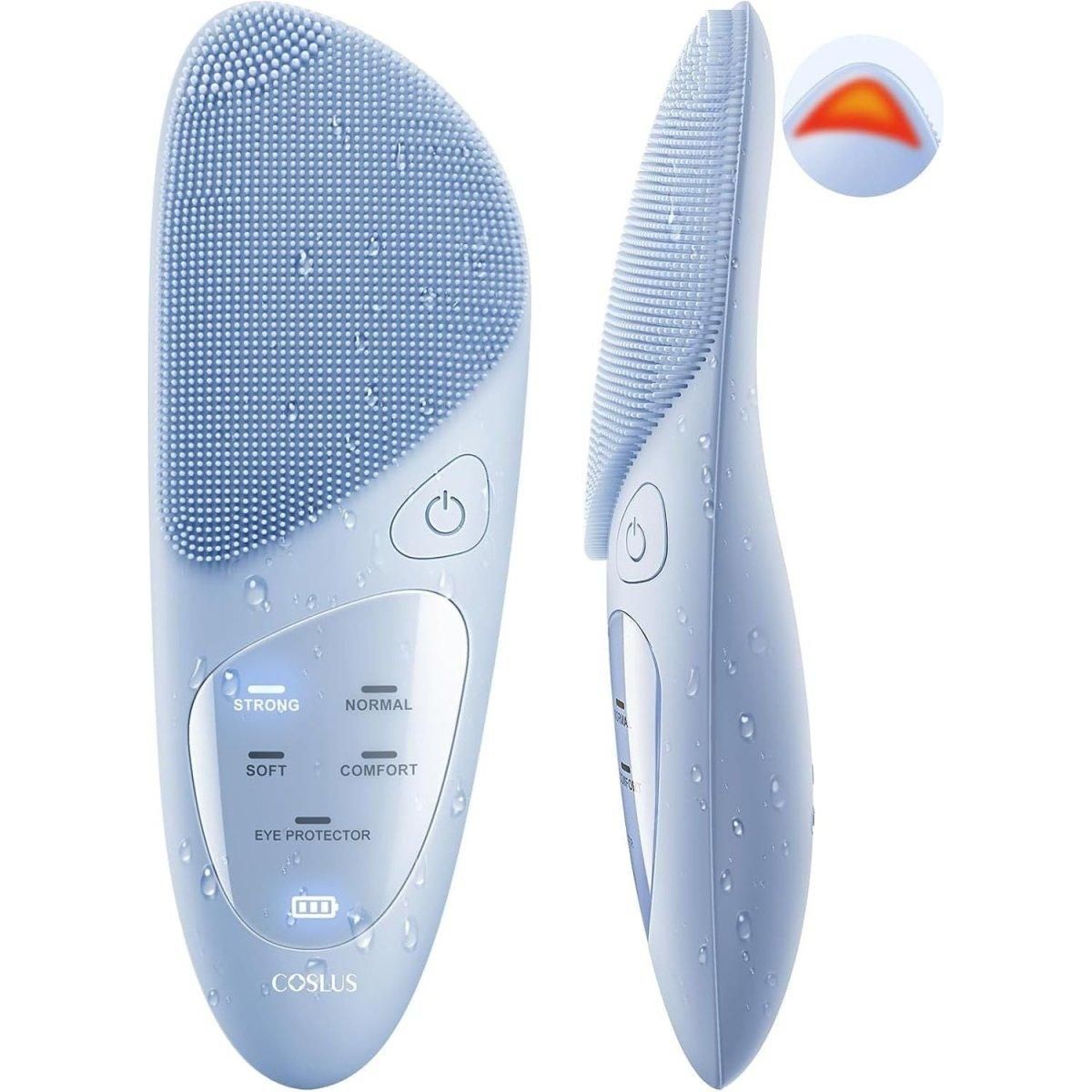 Facial Cleansing Brush Silicone Face Scrubber: IPX7 Waterproof Rechargeable Face Wash Brush, 4 Cleansing Modes, Electric Face Brush for Cleaning, Exfoliating, Massaging - Glam Global UK