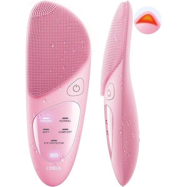 IPX7 Waterproof Silicone Facial Cleansing Brush - Rechargeable, 4 Modes (Pink) - Glam Global UKGlam Global UK