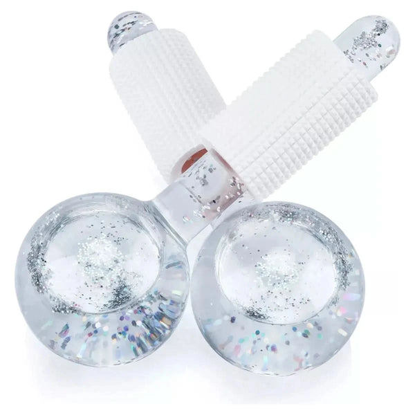 Facial Cooling Globes | Crystal Roller Balls for Soothing Face & Eye Massage - Glam Global UKGlam Global UK