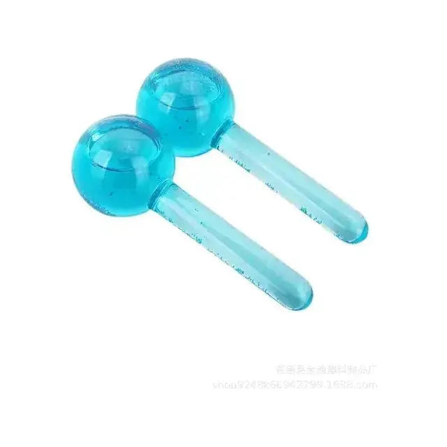 Facial Cooling Globes | Crystal Roller Balls for Soothing Face & Eye Massage - Glam Global UK