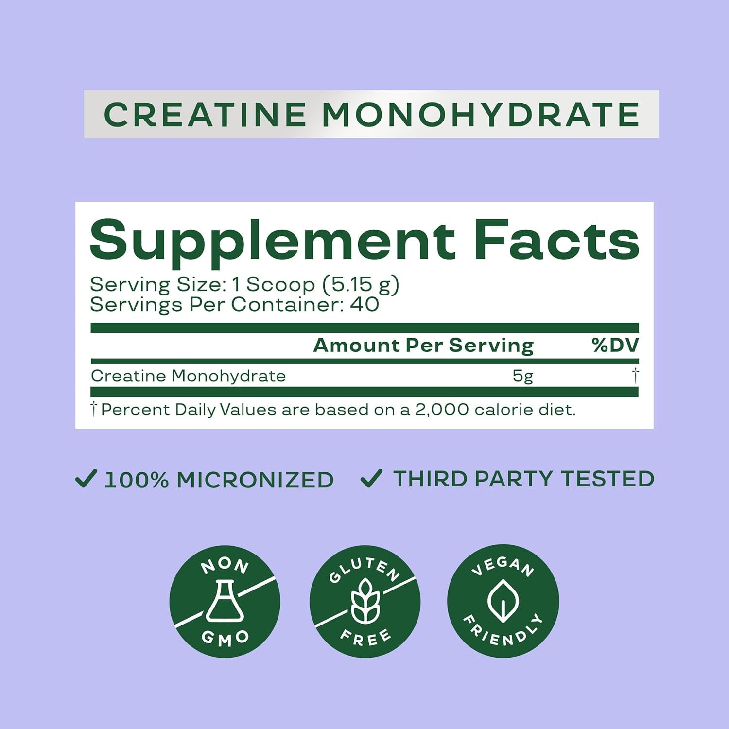 Bloom Nutrition Creatine Monohydrate – 206g | Lean Muscle, Strength & Brain Support – Unflavored, 40 Servings