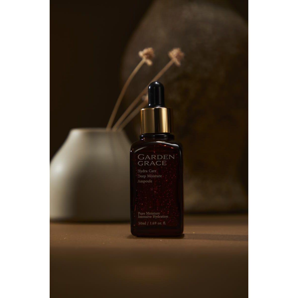 GARDENGRACE Hydra Care Deep Moisture Ampoule – 50ml | Intense Hydration & Radiance with 37 Botanical Actives
