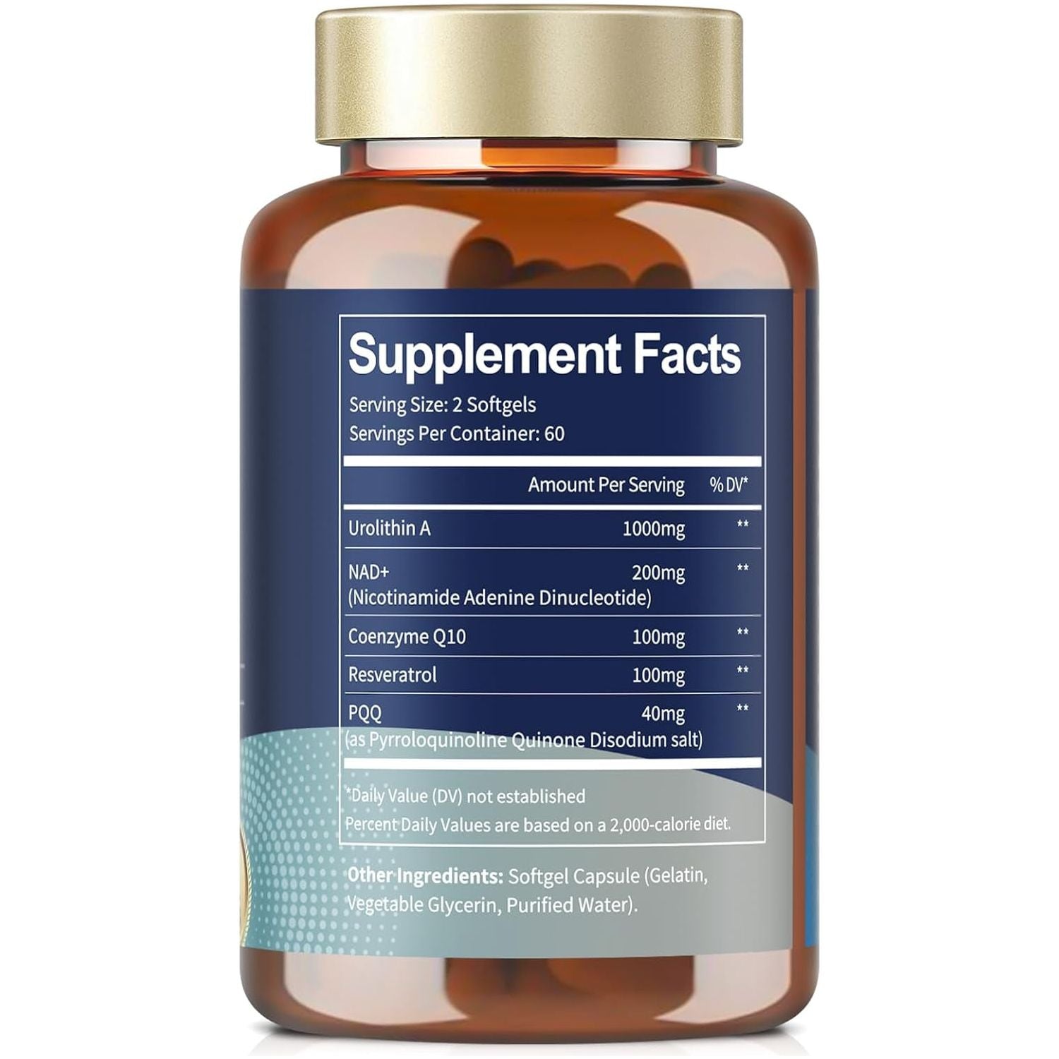 Totaria Urolithin A + NAD+ + CoQ10 + Resveratrol + PQQ – 120 Softgels | Cellular Energy, Mitochondrial & Anti-Aging Support