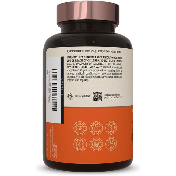 Live Conscious K2 + D3 Supplement – 60 Softgels | Bone Strength, Heart Health & Immune Support
