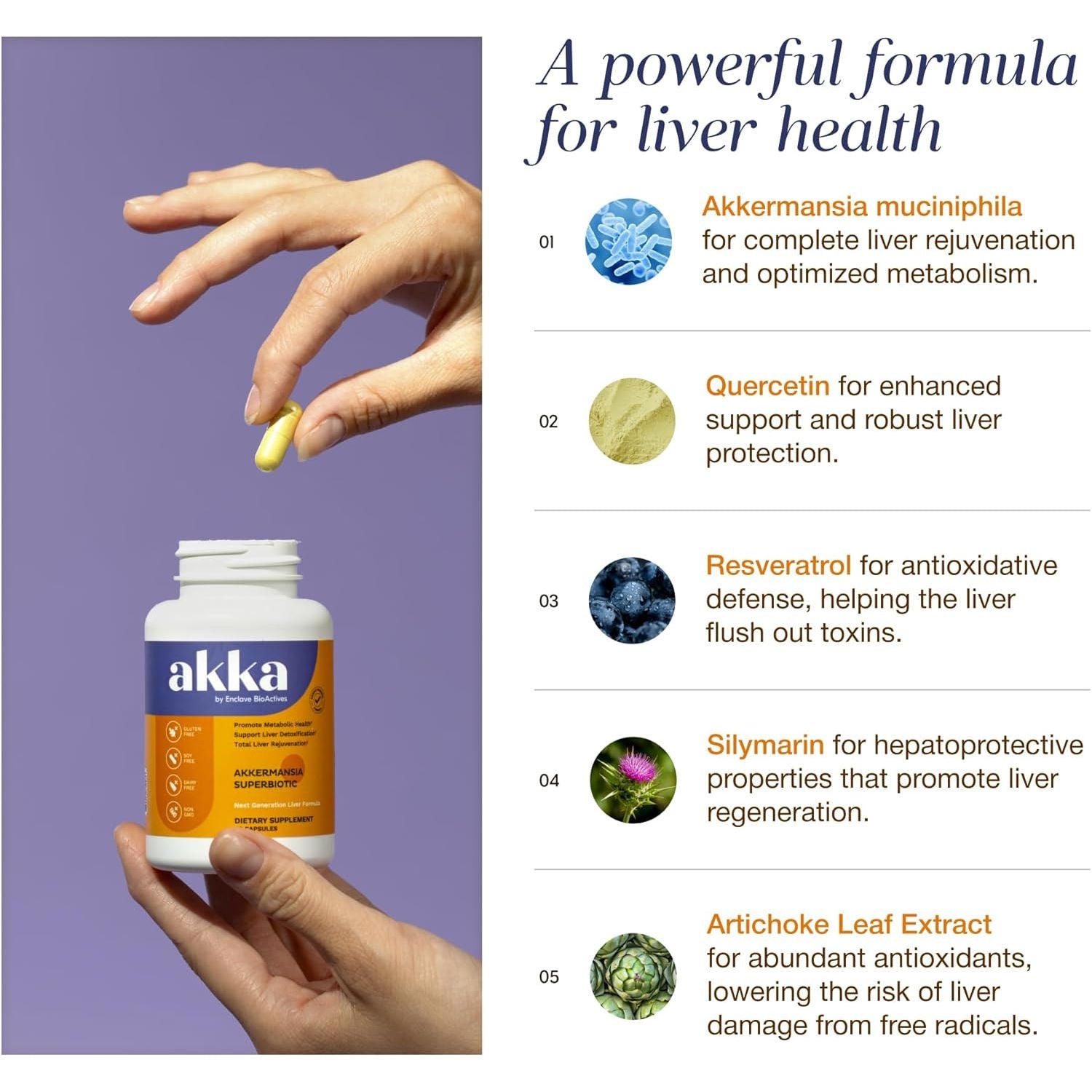 AKKA Akkermansia Superbiotic – 60 Capsules | Gut Health, Immunity & Metabolic Balance Support