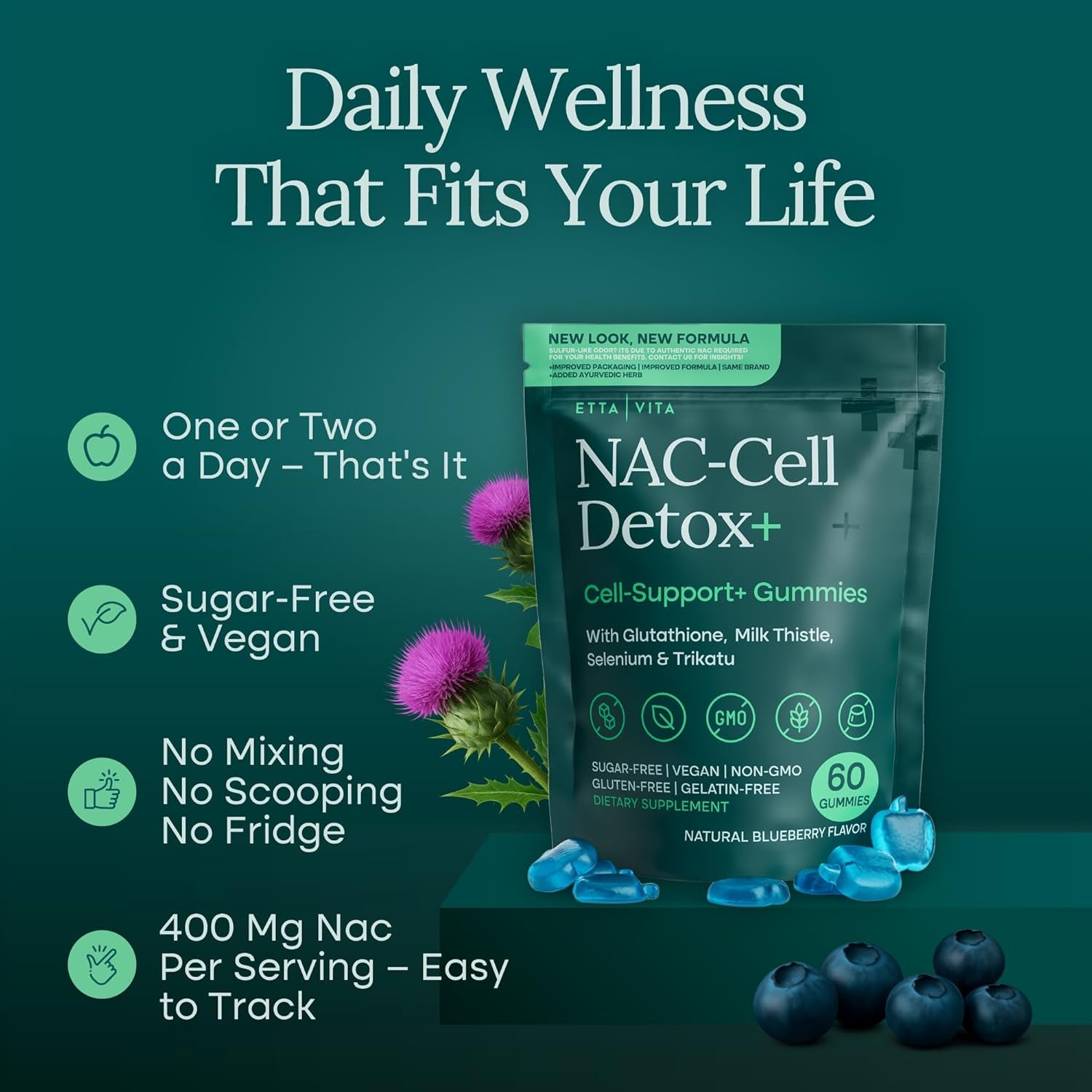 Etta Vita NAC-Cell Detox+ Cell-Support + Gummies - 60 Gummies