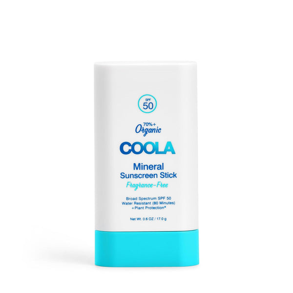 COOLA Mineral Sunscreen Stick SPF 50 Fragrance-Free – 17g | Sheer, Reef-Safe Sun Protection for Sensitive Skin
