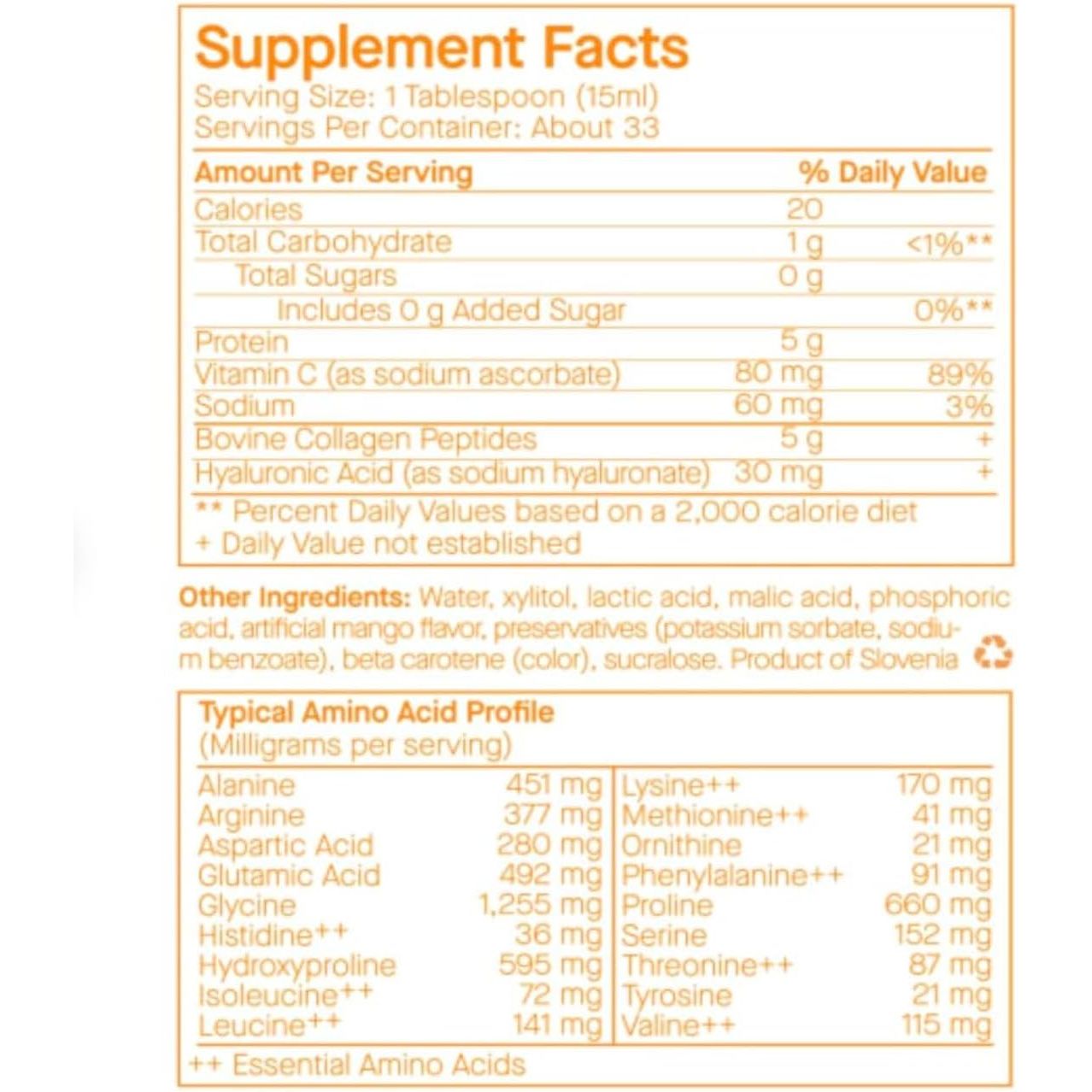 SpoiledChild E27 Extra Strength Liquid Collagen (Mango Flavor) - 450ml