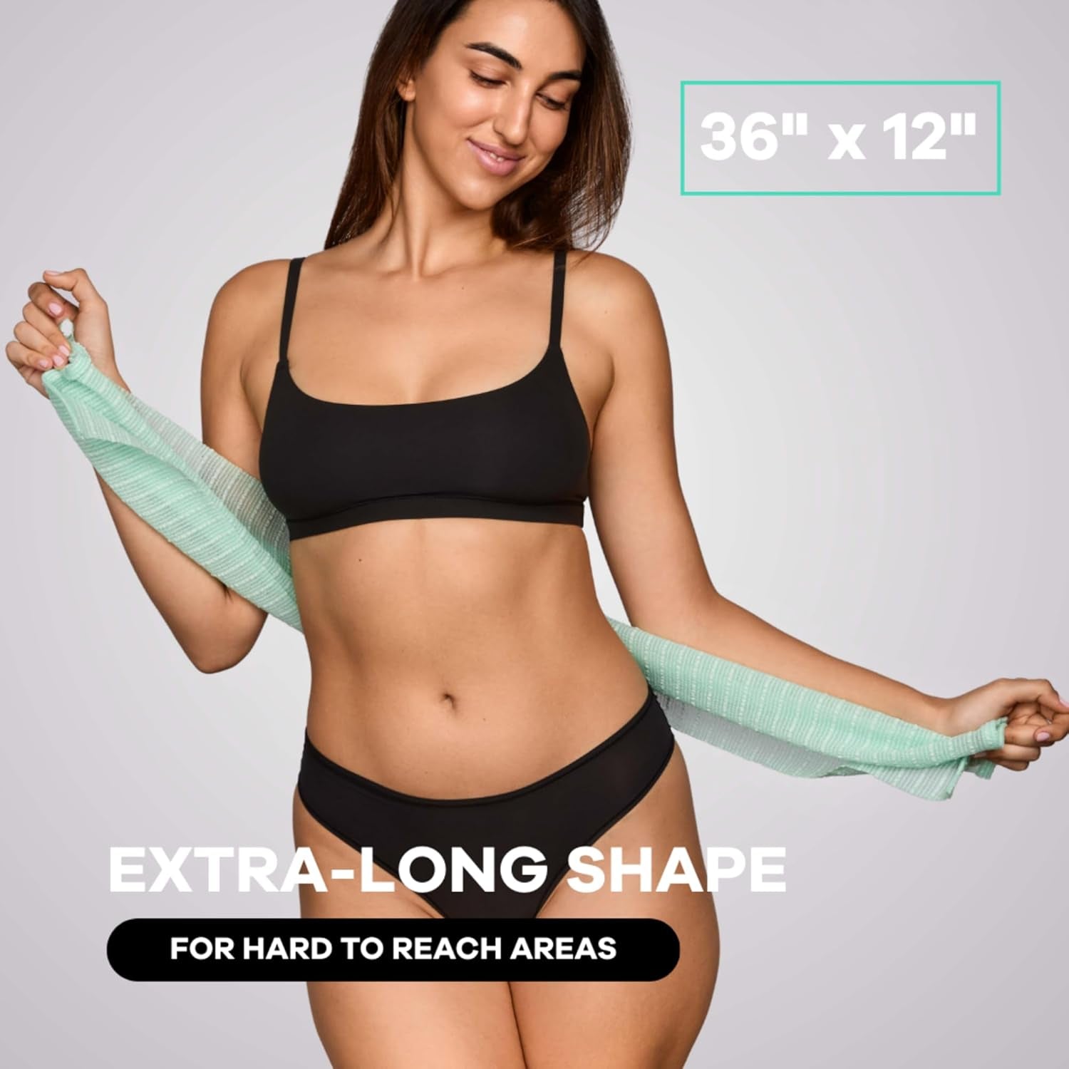 Dermasuri Japanese Exfoliating Shower Towel - 2 Pack