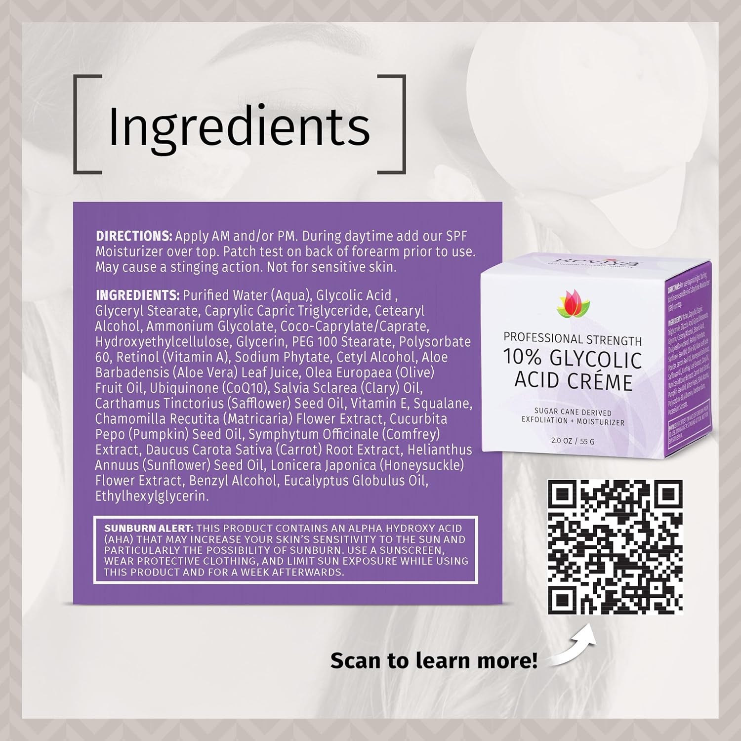 Reviva Labs 10% Glycolic Acid Crème - 55g