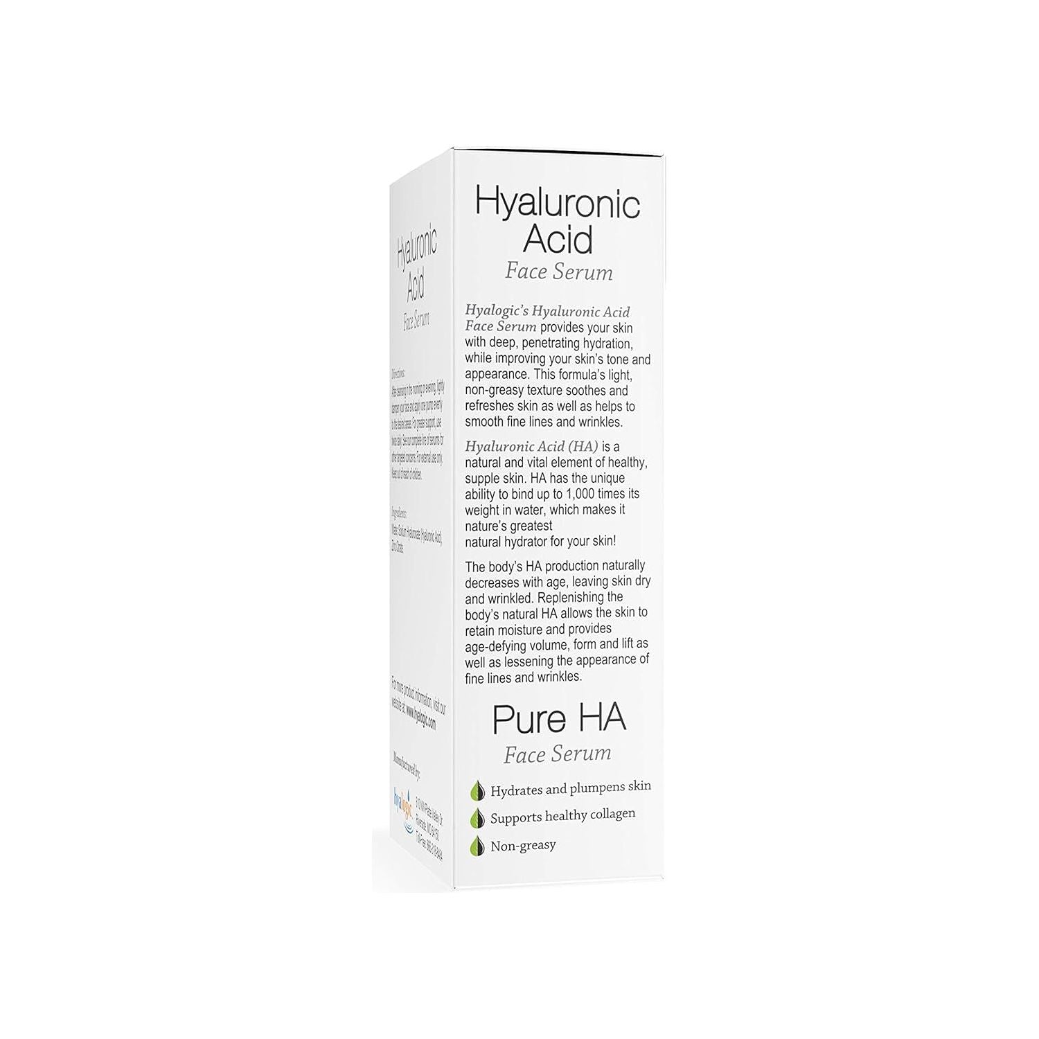 Hyalogic Pure HA Face Serum – 30ml | Ultra-Hydrating Vegan Hyaluronic Acid Moisture Boost