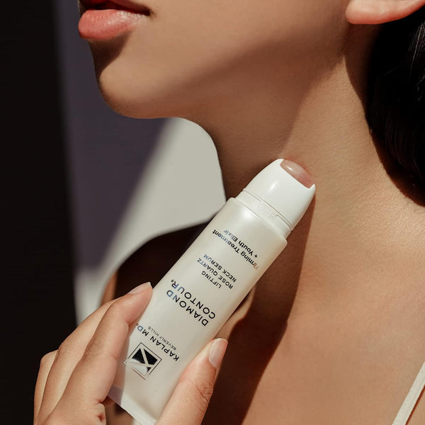 KAPLAN MD Diamond Contour Lifting Rose Quartz Neck Serum – 50ml | Firm, Lift & Illuminate the Neck and Décolleté