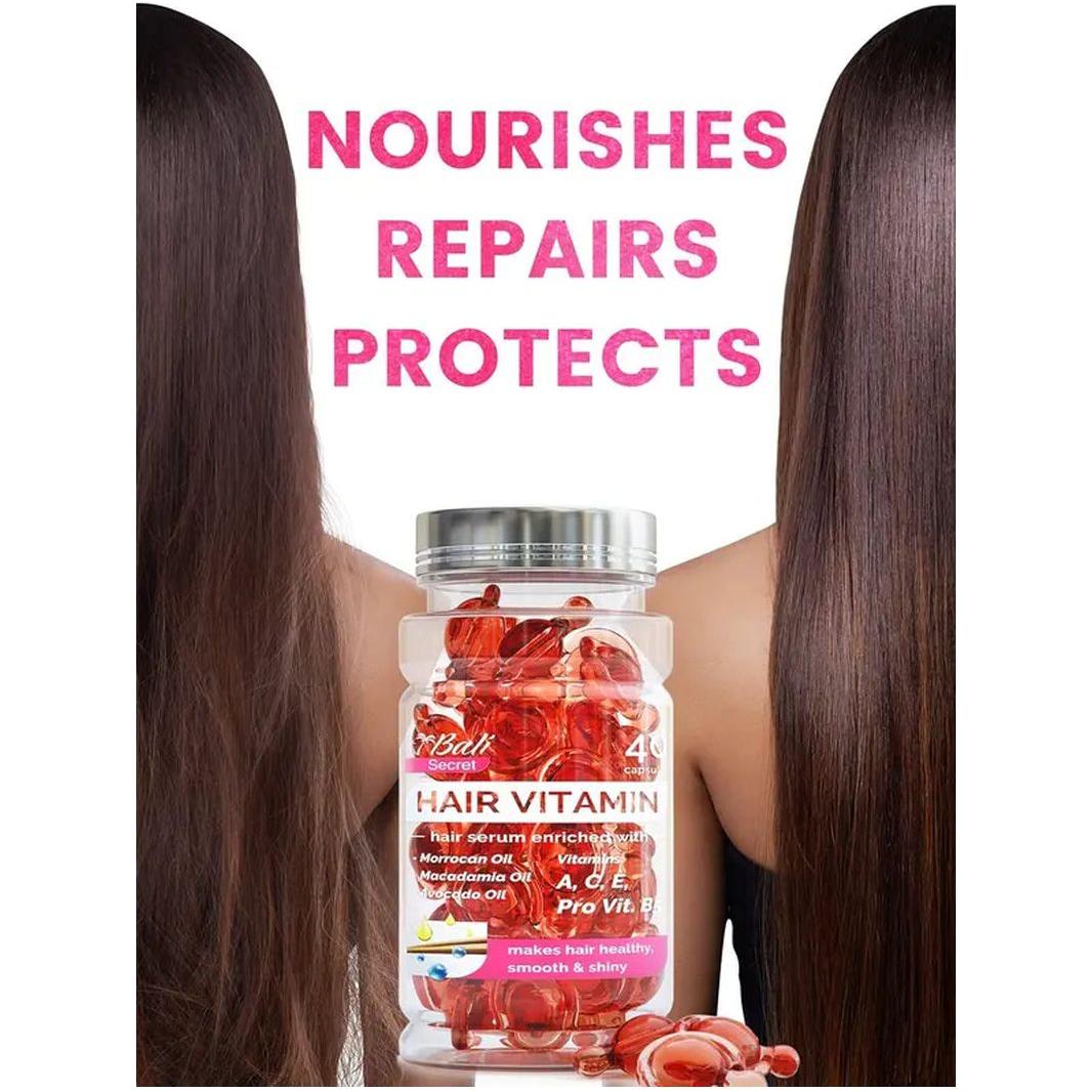 Bali Secret Serum by Hussell Hair - the Original Bali Secret, No Rinse Hair Serum with Argan, Macadamia, Avocado Oils - Vitamins A,C,E Pro B5