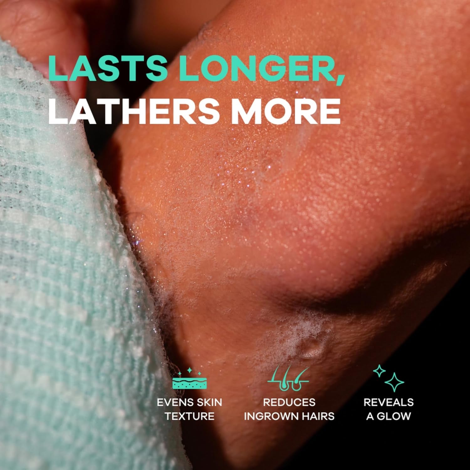 Dermasuri Japanese Exfoliating Shower Towel - 2 Pack