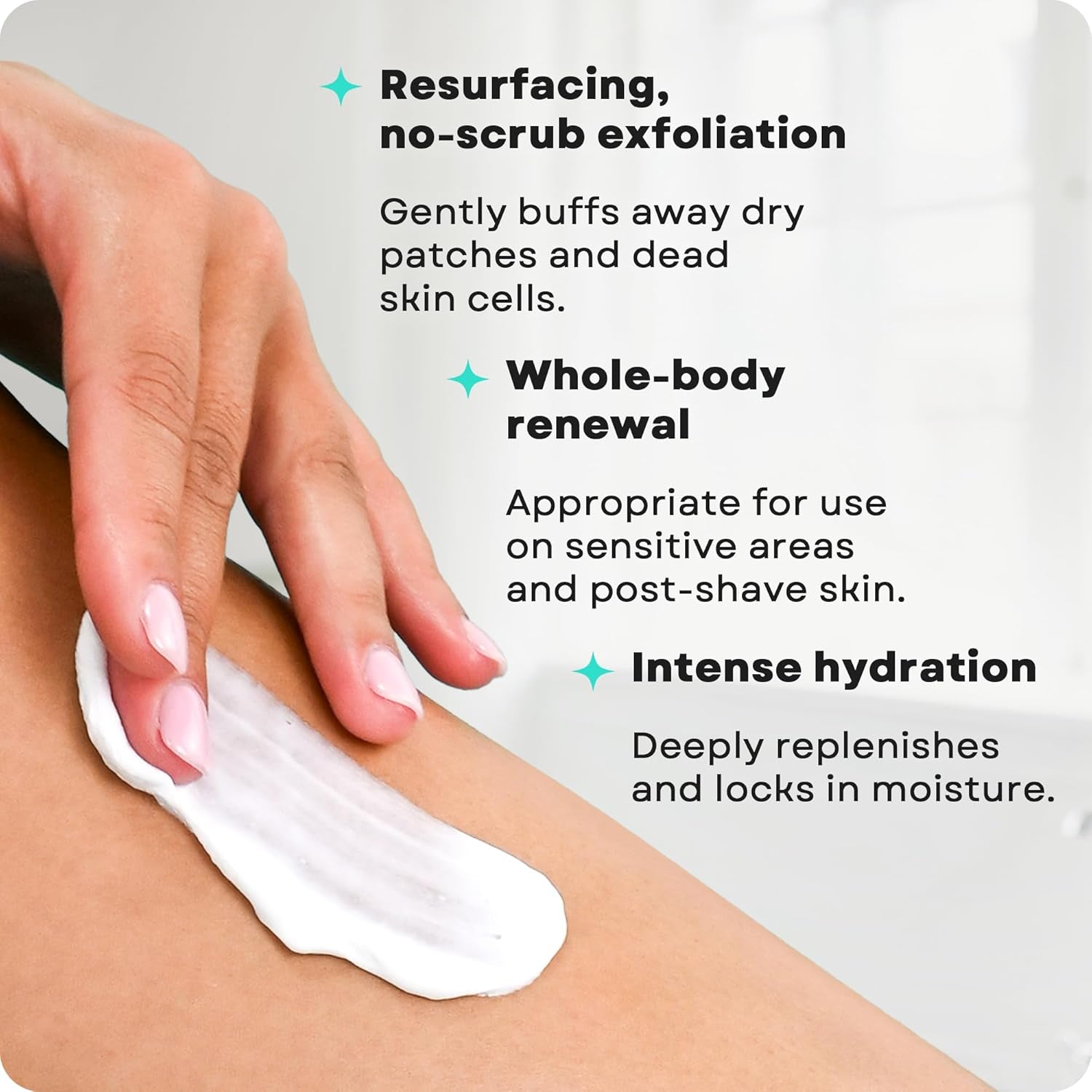 Calm & Renew Body Butter - Therapeutic Skin Care Moisturizer for Sensitive Skin - No-Scrub Exfoliator and Body Cream for Dry Skin with Lactic Acid AHA and Soothing Ginger Root, 11Oz