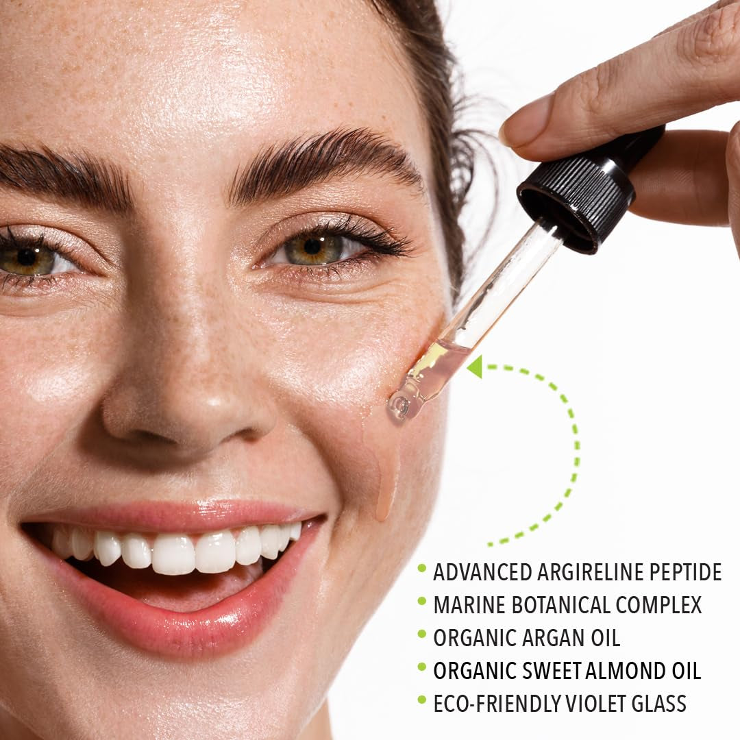 Lemyn Organics Argireline Youth Peptide Facial Oil Serum – 30ml | Anti-Wrinkle, Hydrating & Firming Botanical Blend
