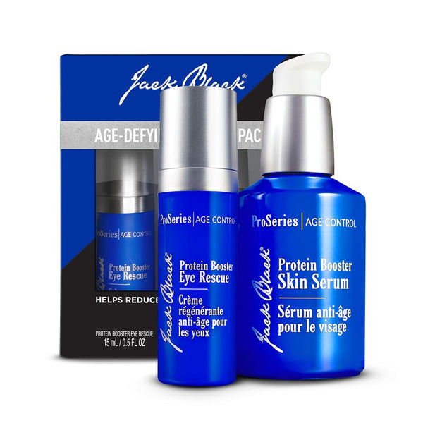 Jack Black Age-Defying Booster Pack | 2-Piece Set | Peptide-Powered Serum & Eye Rescue for Younger-Looking Skin
