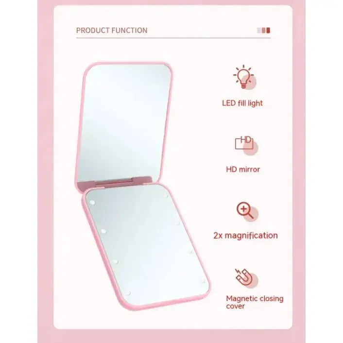 GlowFold LED Makeup Mirror - Glam Global UK