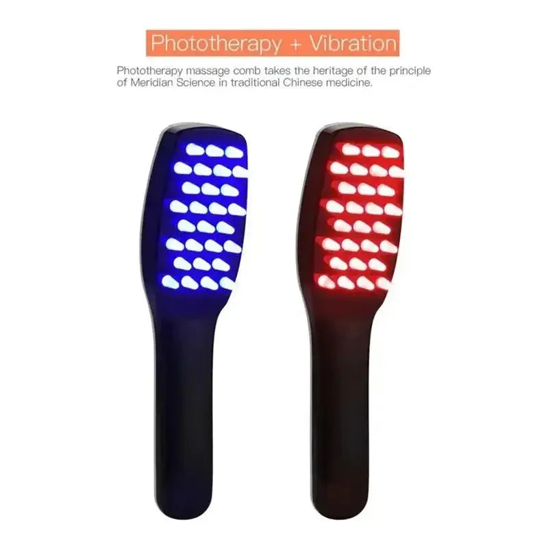 GlowHair Therapy Comb | 3 - in - 1 Phototherapy LED Massage Comb for Scalp Health - Glam Global UK