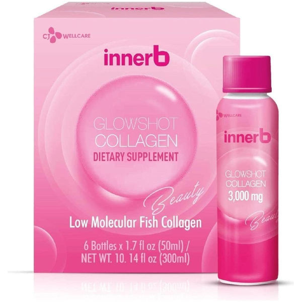 Glowshot Collagen - Low - Molecular - Weight Fish Collagen Shots 3,000Mg. (6 Bottles x 50ml) - Glam Global UKCJwellcare