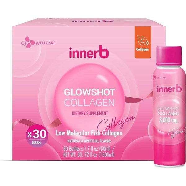 Glowshot Collagen - Low - Molecular - Weight Fish Collagen Shots 3,000Mg. (6 Bottles x 50ml) - Glam Global UKCJwellcare