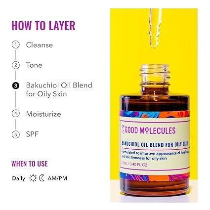 Good Molecules Bakuchiol Oil Blend for Oily Skin 0.40 fl oz - 12 ml - Glam Global UKGood Molecules