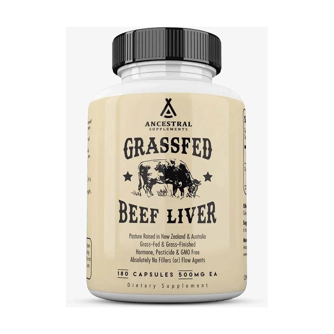 Ancestral Supplements Grass Fed Beef Liver - 180 Capsules - Glam Global UKAncestral Supplements