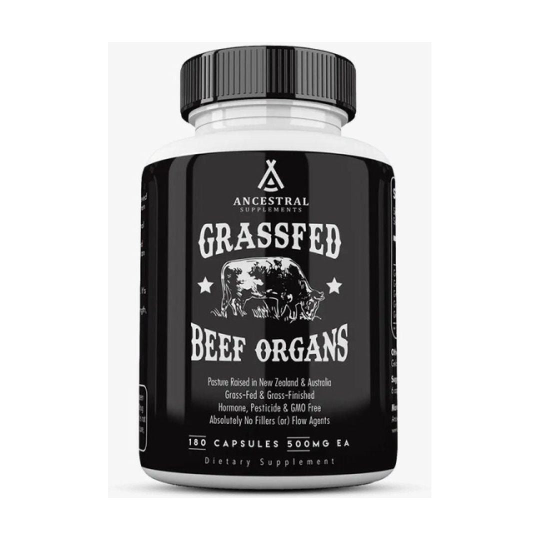 Ancestral Supplements Grass Fed Beef Organs - 180 Capsules - Glam Global UKAncestral Supplements