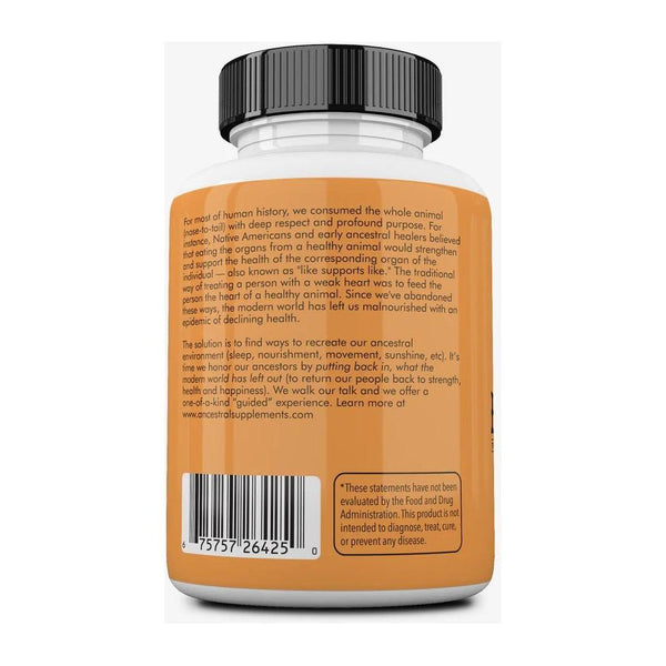 Ancestral Supplements Grass Fed Beef Thyroid - 180 Count - Glam Global UKAncestral Supplements