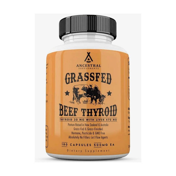Ancestral Supplements Grass Fed Beef Thyroid - 180 Count - Glam Global UKAncestral Supplements