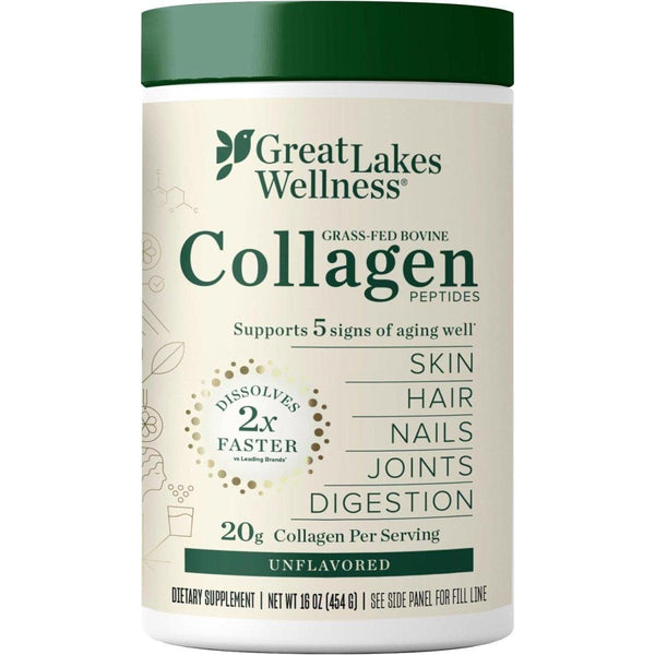 Great Lakes Wellness Collagen Peptides Powder 16 oz - 454 g - Glam Global UKGreat Lakes Wellness
