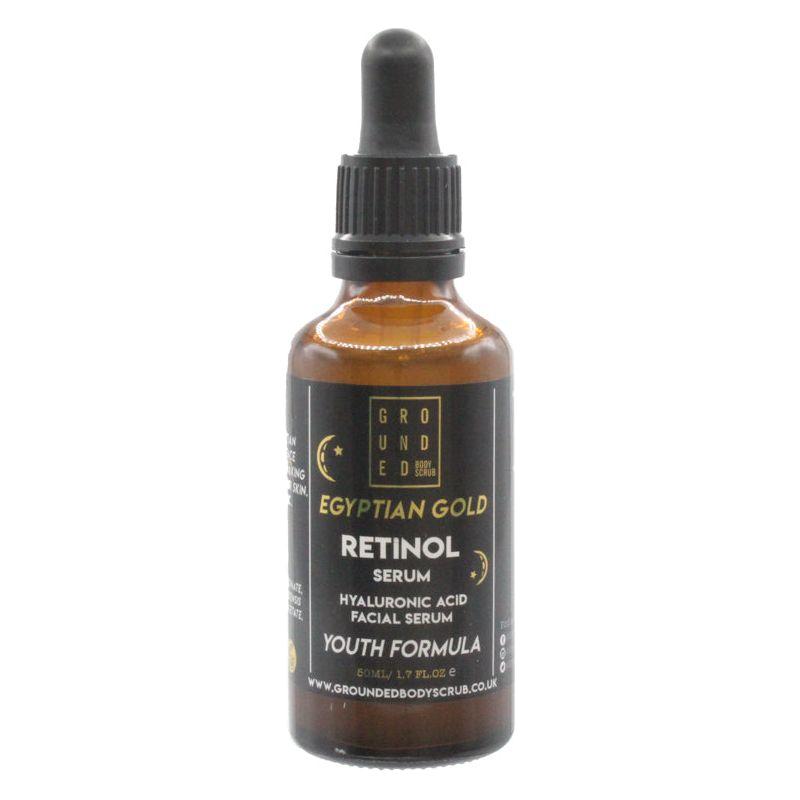 Grounded Retinol Serum Hyaluronic Acid Face Serum 50ml - Glam Global UK