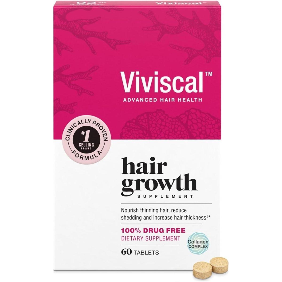 Hair Growth Supplements for Women to Grow Thicker, Fuller Hair, Clinically Proven with Proprietary Collagen Complex, 60 Count (Pack of 1), 1 Month Supply - Glam Global UK