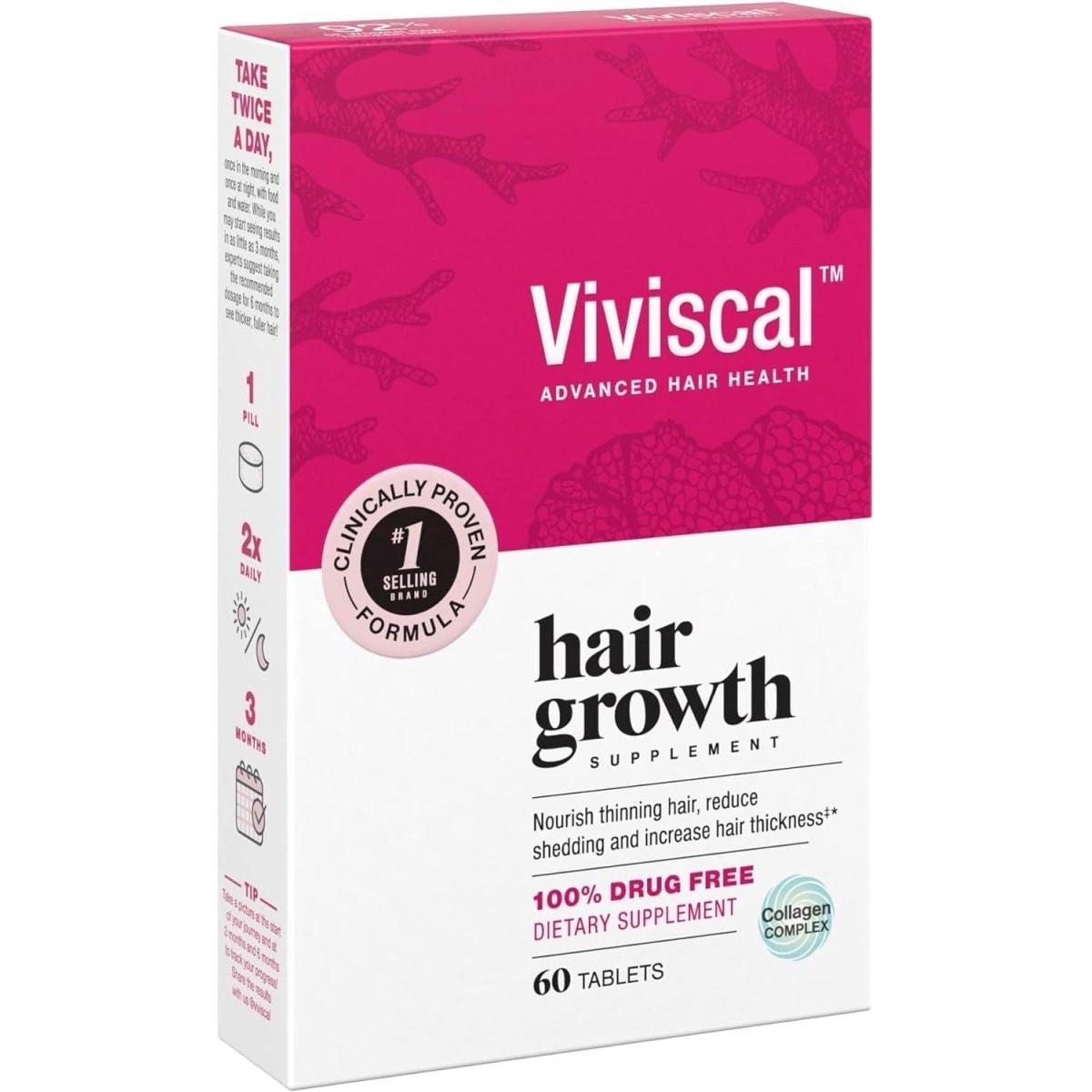 Hair Growth Supplements for Women to Grow Thicker, Fuller Hair, Clinically Proven with Proprietary Collagen Complex, 60 Count (Pack of 1), 1 Month Supply - Glam Global UK