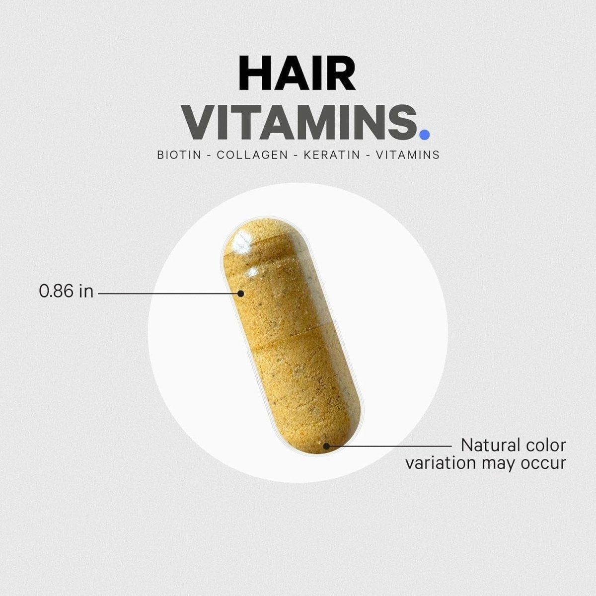 Hair Vitamins 10000 Mcg Biotin, Keratin, Collagen, Vitamin A, B12, C, D3, E, Zinc, Inositol - Hair Care Support for Strength, Thickness Growth - Healthy Hair Supplement Pills - 120 Capsules - Glam Global UK