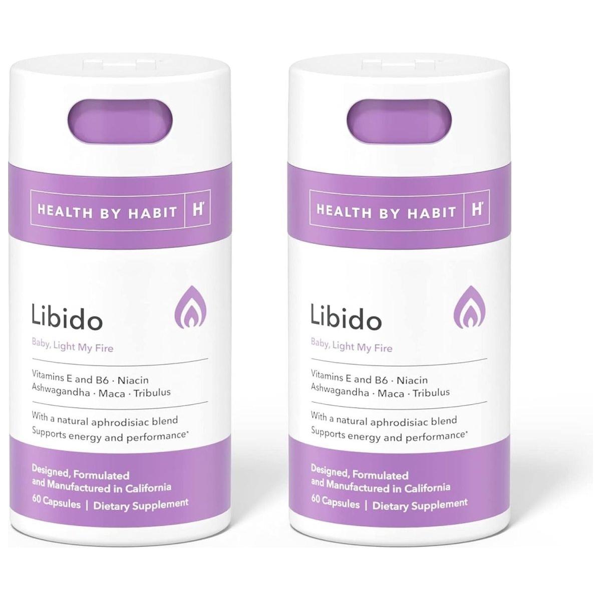 Health by Habit Libido - Baby, Light my Fire Blend 2 Pack (60 Capsules Each) - Natural Aphrodisiac Blend with Maca, Ashwagandha, Vegan, Non-Gmo, Sugar-Free. - Glam Global UK