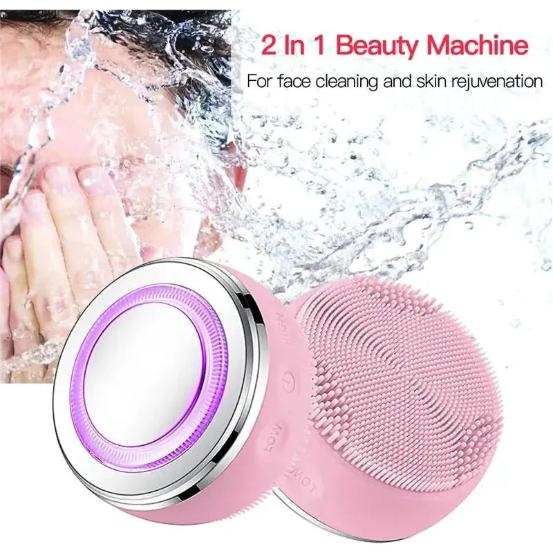 Heating Face Cleanser – 4 - in - 1 Multifunctional Beauty Device for Radiant Skin - Glam Global UK