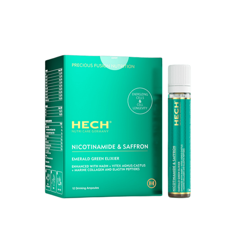 HECH Nicotinamide & Saffron Emerald Green Elixier - Glam Global UK