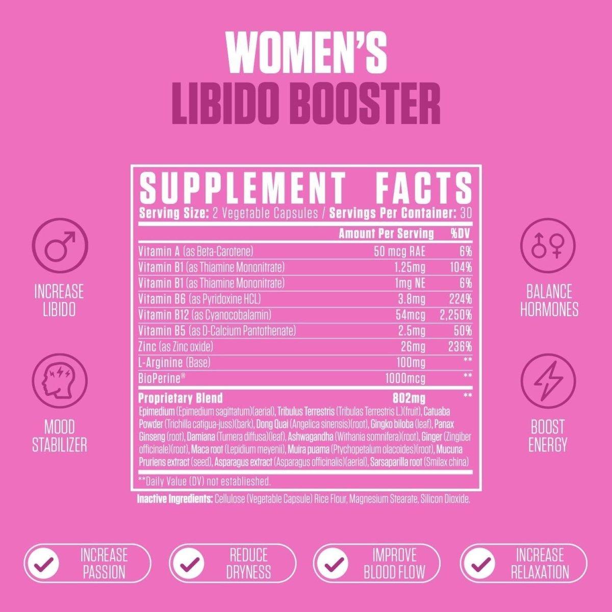 Her Libido 14X Extra Strength | #1 Rated Female Enhancement & Energy Booster - 60 Pills - Glam Global UK