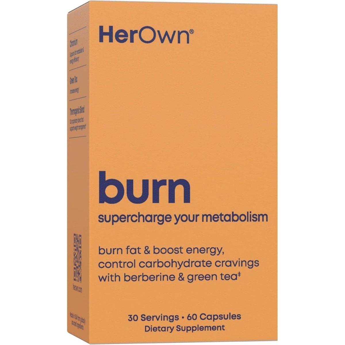 Her Own BURN: Supercharge Your Metabolism Dietary Supplement - 60 Capsules - Glam Global UKHer Own