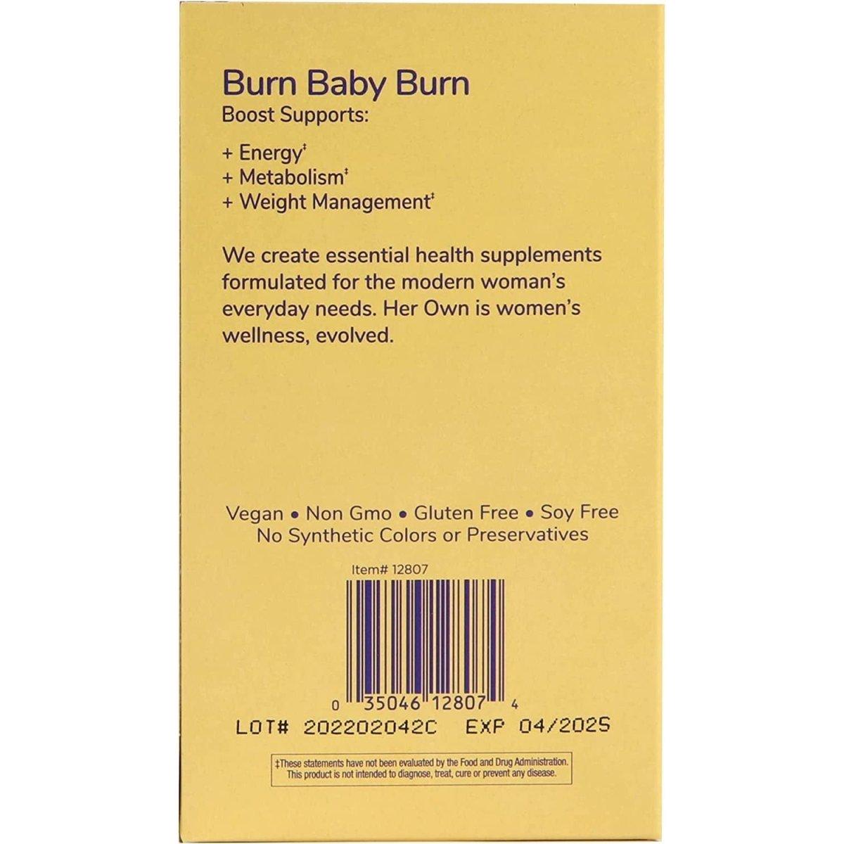 Her Own BURN: Supercharge Your Metabolism Dietary Supplement - 60 Capsules - Glam Global UK